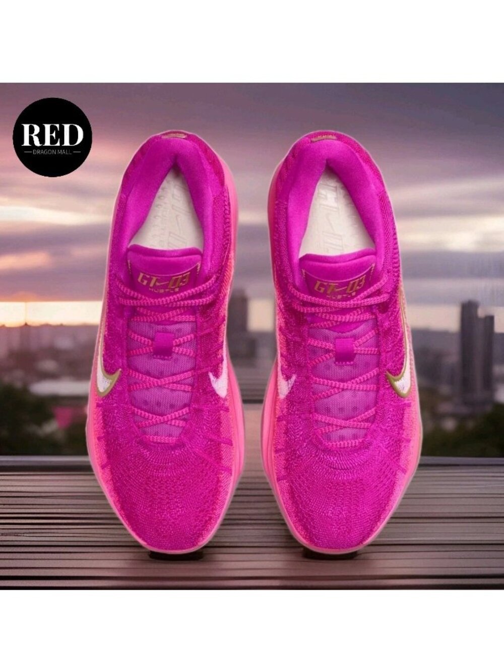 Nike G.T. Hustle 3 Hyper Pink White Vivid Grape Shoes HV2000-601 - Women's 11 - Picture 3 of 10